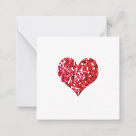 TARJETA PEQUEÑA CORAZÓN ROSA ROJO TE AMO NAVIDAD SAN VALENTÍN