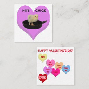 Tarjeta Pequeña Corazones de Conversación Criaturas del Día de San