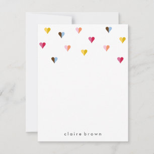 Tarjeta Pequeña Corazones dulces A2 Stationery - multicolor