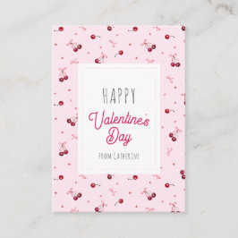 Tarjeta Pequeña Corazones rojos lindos Feliz día de San Valentín  