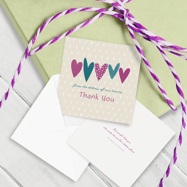 Tarjeta Pequeña Corazones Verde azuladas. (Subido por el creador)