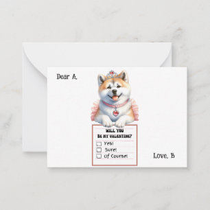 Tarjeta Pequeña Corgi Cachorro Personalizable San Valentín