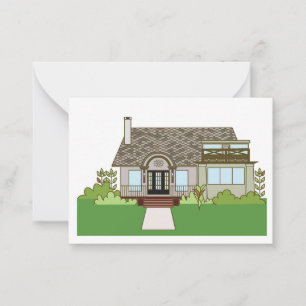 Tarjeta Pequeña Corner House en Wares Creek Flat Note Card