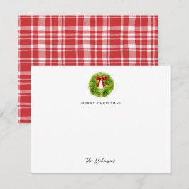 Tarjeta Pequeña Corona de Navidad Feliz