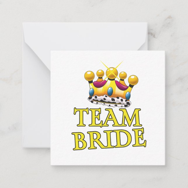 Tarjeta Pequeña Corona de novia del equipo (Anverso)