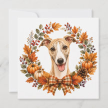 Corona de otoño Whippet