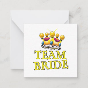 Tarjeta Pequeña Corona de Team Bride boda