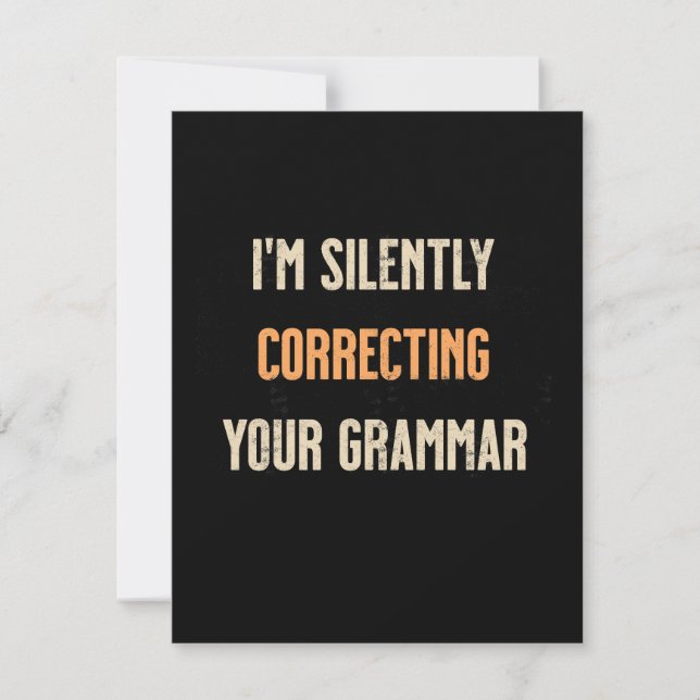 Tarjeta Pequeña Corrección de la gramática (Anverso)