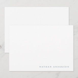 Tarjeta Pequeña Correspondencia azul de piedra Minimalista simple