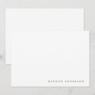 Tarjeta Pequeña Correspondencia blanca negra Minimalista simple