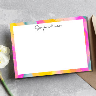 Tarjeta Pequeña Correspondencia personalizada de arte abstracto co