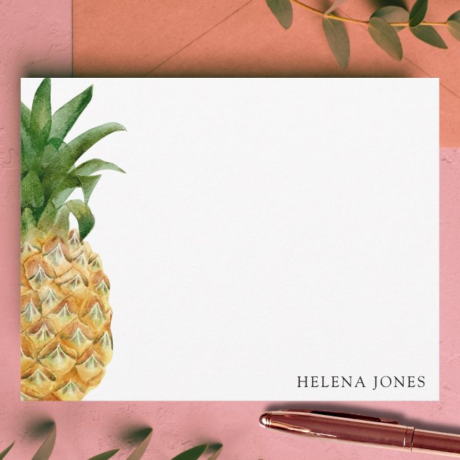 Tarjeta Pequeña Correspondencia Personalizada Girly Pineapple (Subido por el creador)
