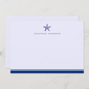 Tarjeta Pequeña Correspondencia Starfish Nautical