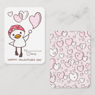 Tarjeta Pequeña Cortejo de San Valentín de Corazones de Burbujas d