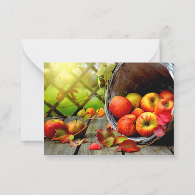 Tarjeta Pequeña Cosecha de Apple (Anverso)