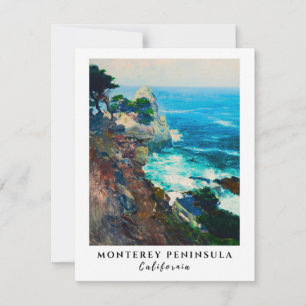 Tarjeta Pequeña Costa de California en la Península de Monterey Po