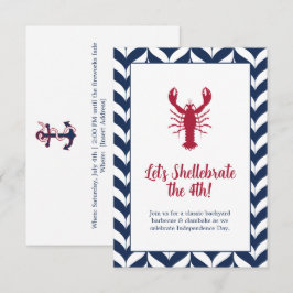Tarjeta Pequeña Costero Patriótico 4 de Julio Shellebrate