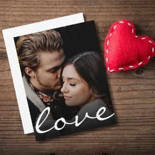Tarjeta Pequeña Costumbre Romántica Guión de Amor con Foto Hazlo Ú