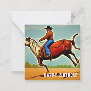 Tarjeta Pequeña Cowboy feliz cumpleaños