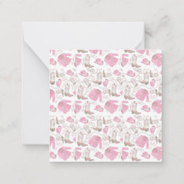 Tarjeta Pequeña cowgirl pattern style