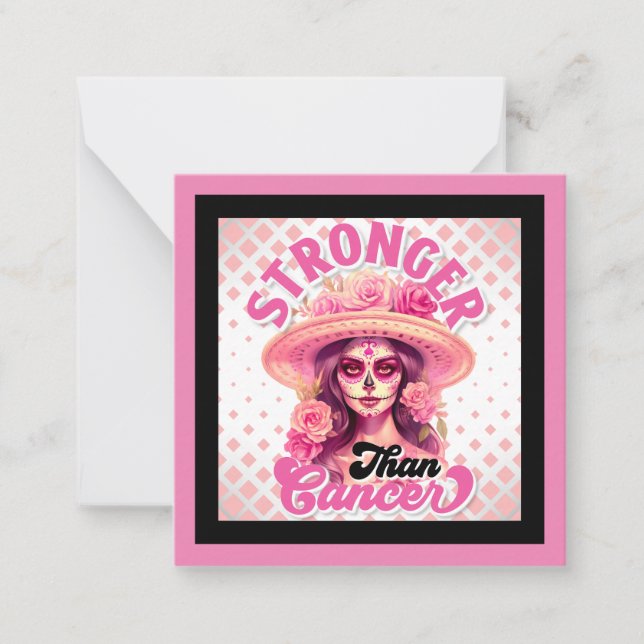 Tarjeta Pequeña Cráneo de Azúcar Adorable (Anverso)