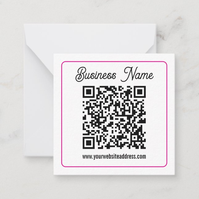 Tarjeta Pequeña Crea instantáneamente un código QR escaneable para (Anverso)