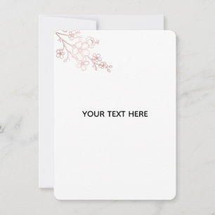 Tarjeta Pequeña Crea tu propio blanco elegante