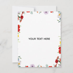 Tarjeta Pequeña Crea tu propio borde floral colorido 