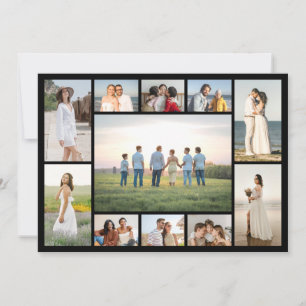 Tarjeta Pequeña Crea tu propio collage de 11 fotos plano