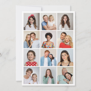Tarjeta Pequeña Crea tu propio collage de 12 fotos
