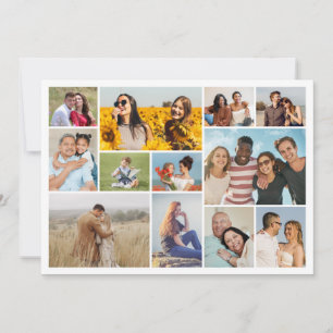Tarjeta Pequeña Crea tu propio collage de 12 fotos