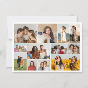 Tarjeta Pequeña Crea tu propio collage de 12 fotos