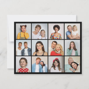 Tarjeta Pequeña Crea tu propio collage de 12 fotos