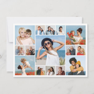 Tarjeta Pequeña Crea tu propio collage de 15 fotos
