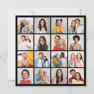 Tarjeta Pequeña Crea tu propio collage de 16 fotos