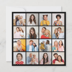 Tarjeta Pequeña Crea tu propio collage de 16 fotos