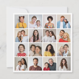 Tarjeta Pequeña Crea tu propio collage de 16 fotos