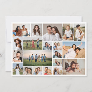 Tarjeta Pequeña Crea tu propio collage de 20 fotos