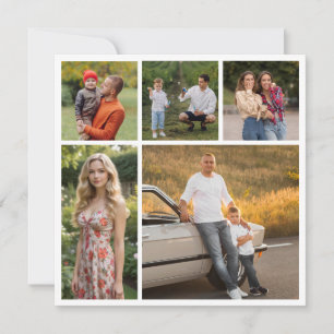 Tarjeta Pequeña Crea tu propio collage de 5 fotos