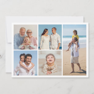 Tarjeta Pequeña Crea tu propio collage de 5 fotos
