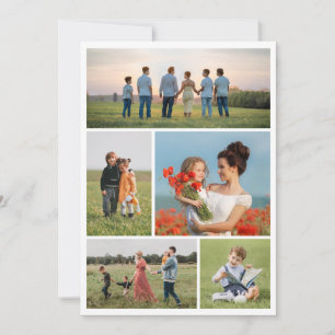 Tarjeta Pequeña Crea tu propio collage de 5 fotos