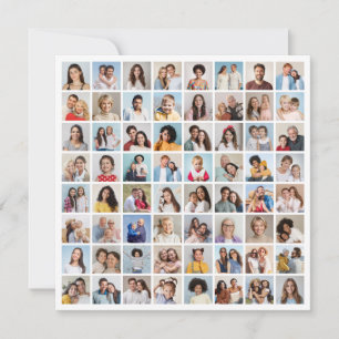 Tarjeta Pequeña Crea tu propio collage de 64 fotos