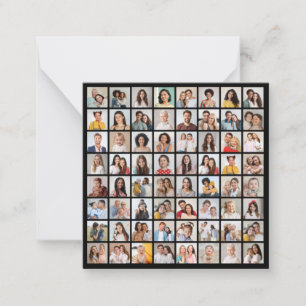 Tarjeta Pequeña Crea tu propio collage de 64 fotos