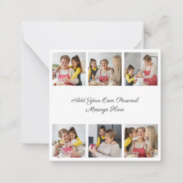 Tarjeta Pequeña Crea tu propio collage de 6 fotos, añade tu saludo