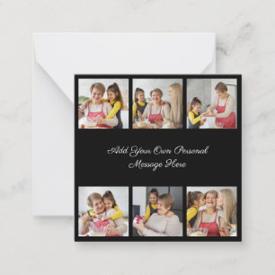 Tarjeta Pequeña Crea tu propio collage de 6 fotos, añade tu saludo