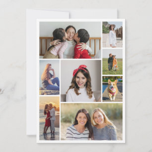 Tarjeta Pequeña Crea tu propio collage de 8 fotos