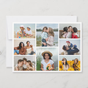 Tarjeta Pequeña Crea tu propio collage de 8 fotos