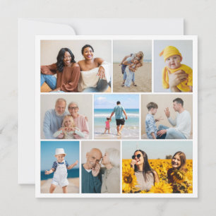 Tarjeta Pequeña Crea tu propio collage de 9 fotos