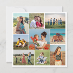 Tarjeta Pequeña Crea tu propio collage de 9 fotos