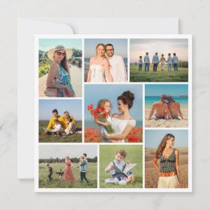 Tarjeta Pequeña Crea tu propio collage de 9 fotos